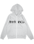 Blossom Heavy Gray Oversized Zipper Hoodie