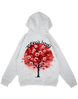 Blossom Heavy Gray Oversized Zipper Hoodie