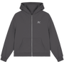 Studio Core Oversized Zip Hoodie - Dark Ash